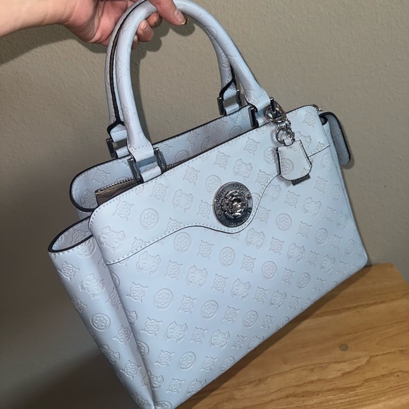 Never used. Blue Guess Satchel with Crossbody belt - Picture 6 of 6